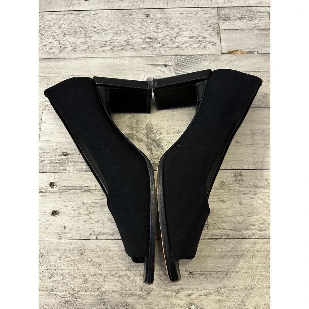 Stuart Weitzman size 7 Black Peep Toe Heels - Picture 2 of 11